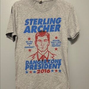 Sterling Archer Gray Graphic T-Shirt